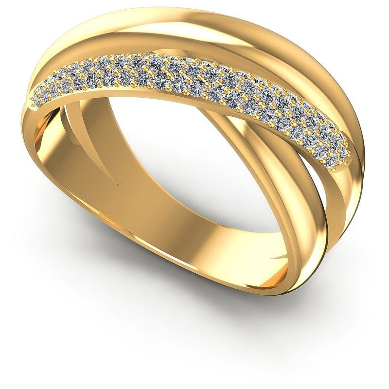 Round Diamonds 0.45CT Diamonds Wedding Band in 14KT White Gold