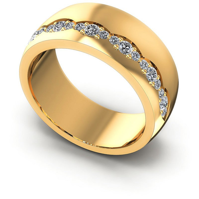 Round Diamonds 0.50CT Diamonds Wedding Band in 14KT White Gold