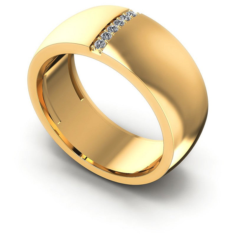 Round Diamonds 0.10CT Diamonds Wedding Band in 14KT White Gold
