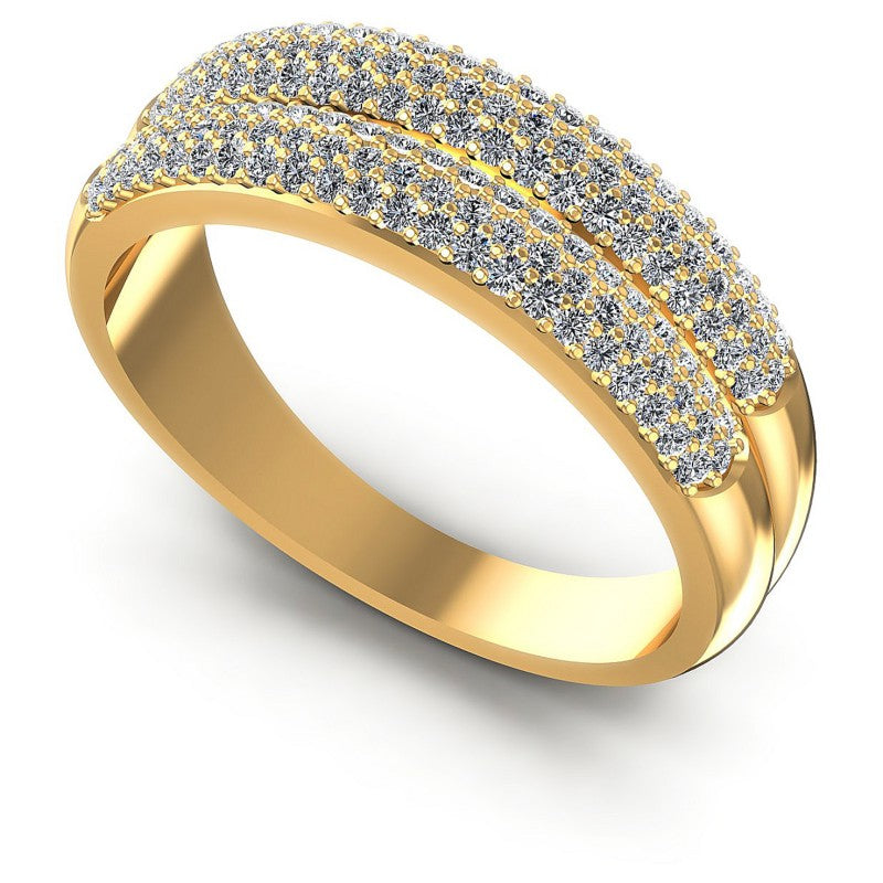 Round Diamonds 0.60CT Diamonds Wedding Band in 14KT White Gold