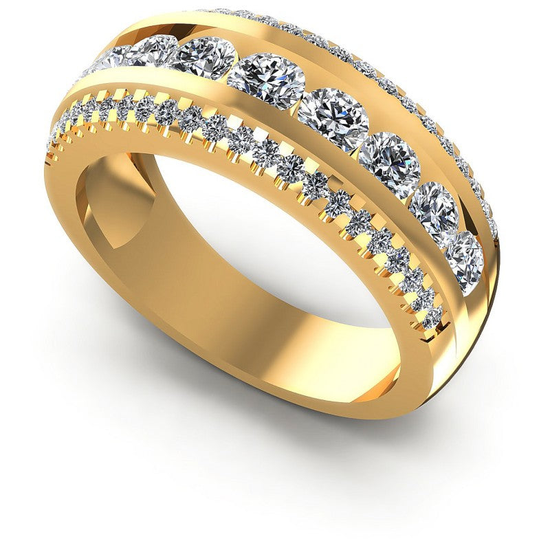 Round Diamonds 1.20CT Diamonds Wedding Band in 14KT White Gold