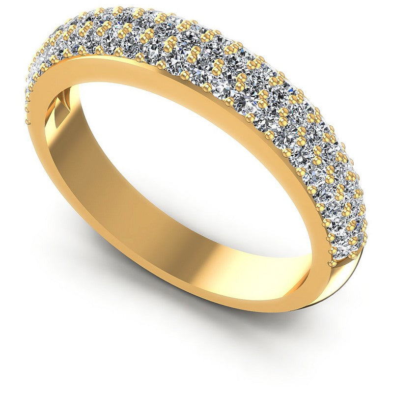 Round Diamonds 0.80CT Diamonds Wedding Band in 14KT White Gold