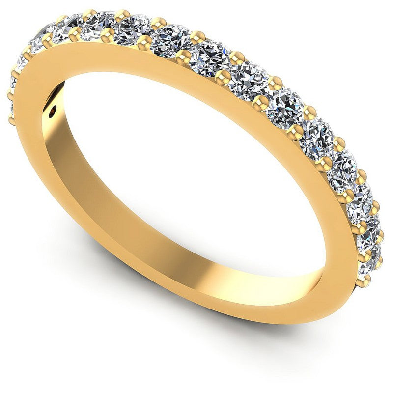 Round Diamonds 0.65CT Diamonds Wedding Band in 14KT White Gold
