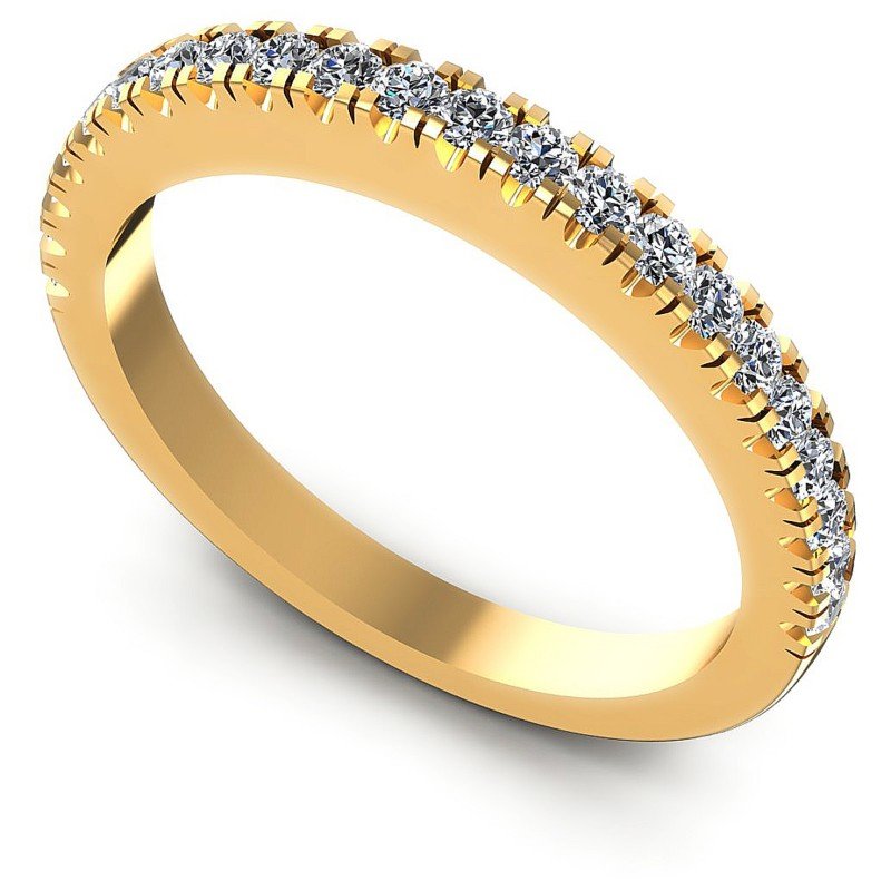 Round Diamonds 0.40CT Diamonds Wedding Band in 14KT White Gold