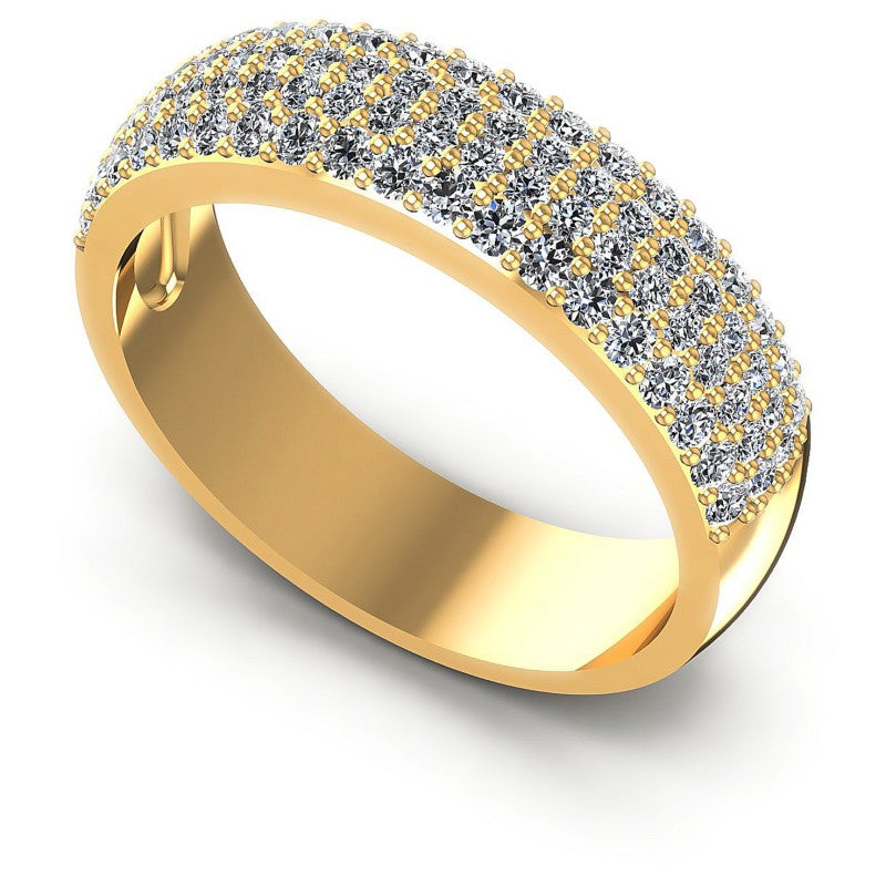 Round Diamonds 0.85CT Diamonds Wedding Band in 14KT White Gold