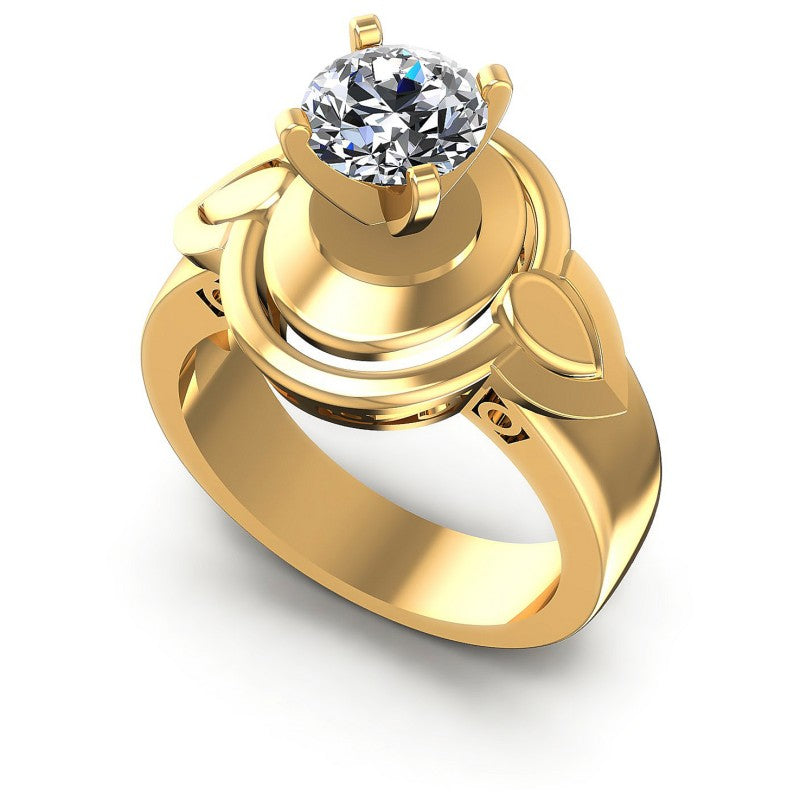 Round Diamonds 0.35CT Solitaire Ring in 14KT White Gold
