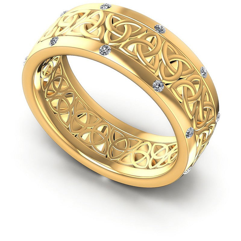 Round Diamonds 0.20CT Diamonds Wedding Band in 14KT White Gold