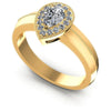 Round and Pear Diamonds 0.50CT Antique Ring in 14KT White Gold