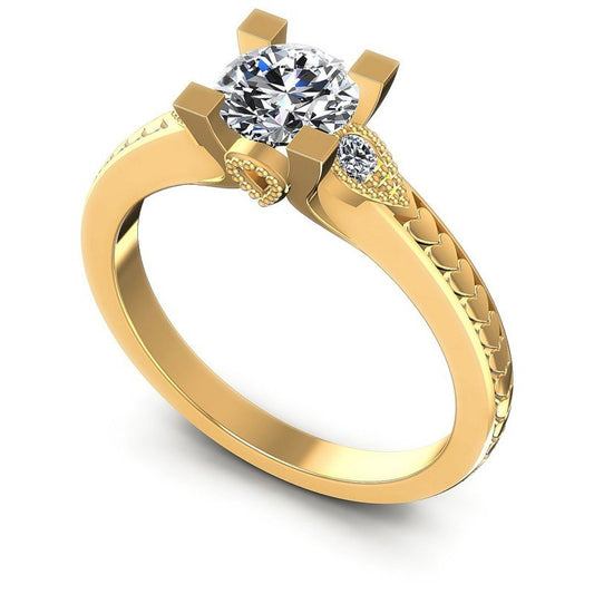 Round Diamonds 0.45CT Antique Ring in 14KT White Gold