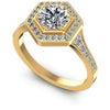 Round Diamonds 0.85CT Antique Ring in 14KT White Gold