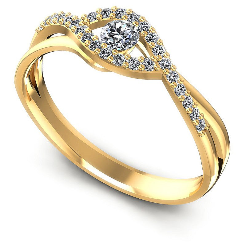 Round Diamonds 0.25CT Engagement Ring in 14KT White Gold