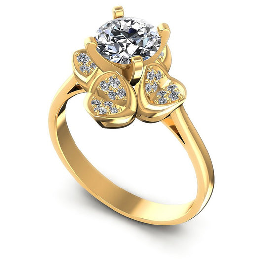 Round Diamonds 0.60CT Engagement Ring in 14KT White Gold