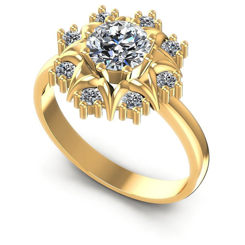 Round Diamonds 0.60CT Engagement Ring in 14KT White Gold