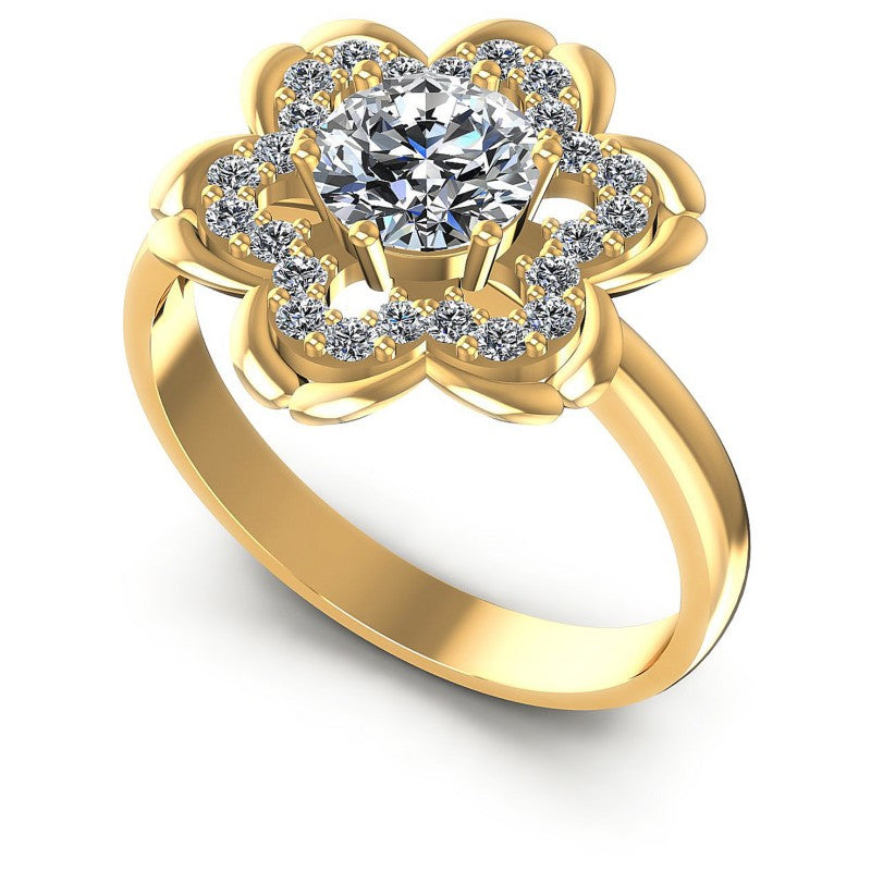 Round Diamonds 0.65CT Engagement Ring in 14KT White Gold
