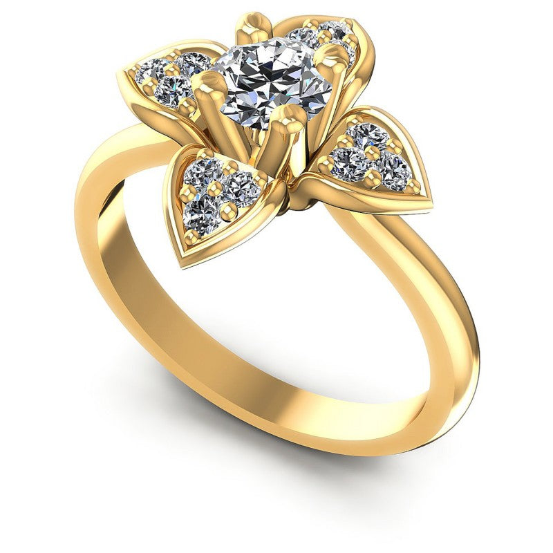 Round Diamonds 0.55CT Engagement Ring in 14KT White Gold