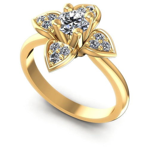 Round Diamonds 0.55CT Engagement Ring in 14KT White Gold