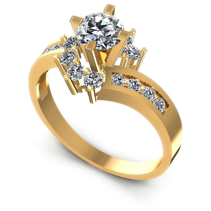 Round Diamonds 0.65CT Engagement Ring in 14KT White Gold