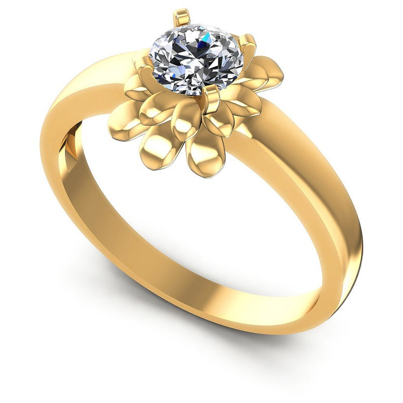 Round Diamonds 0.35CT Solitaire Ring in 14KT White Gold