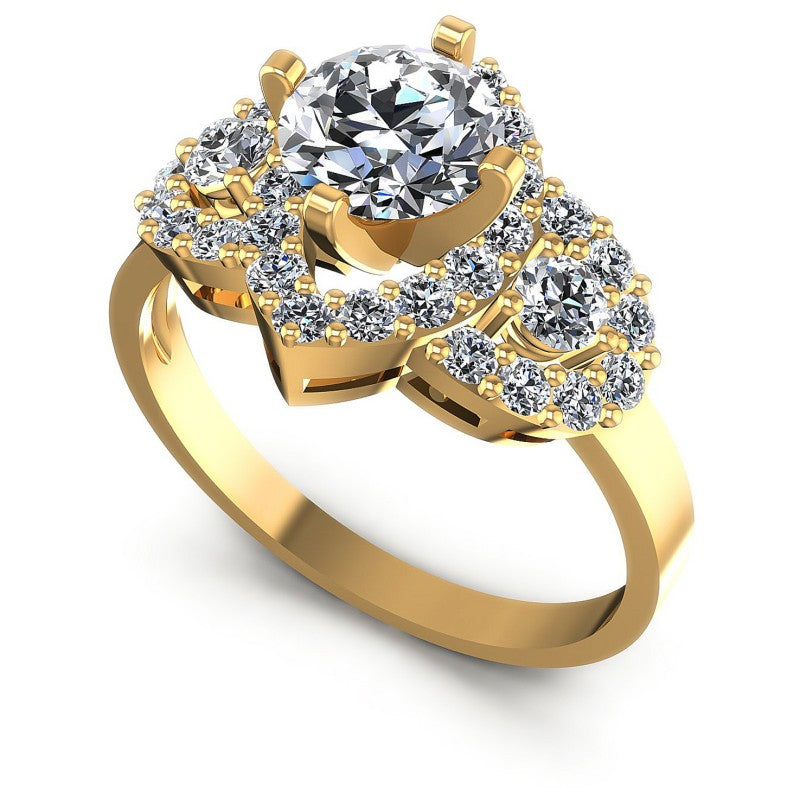 Round Diamonds 1.20CT Engagement Ring in 14KT White Gold