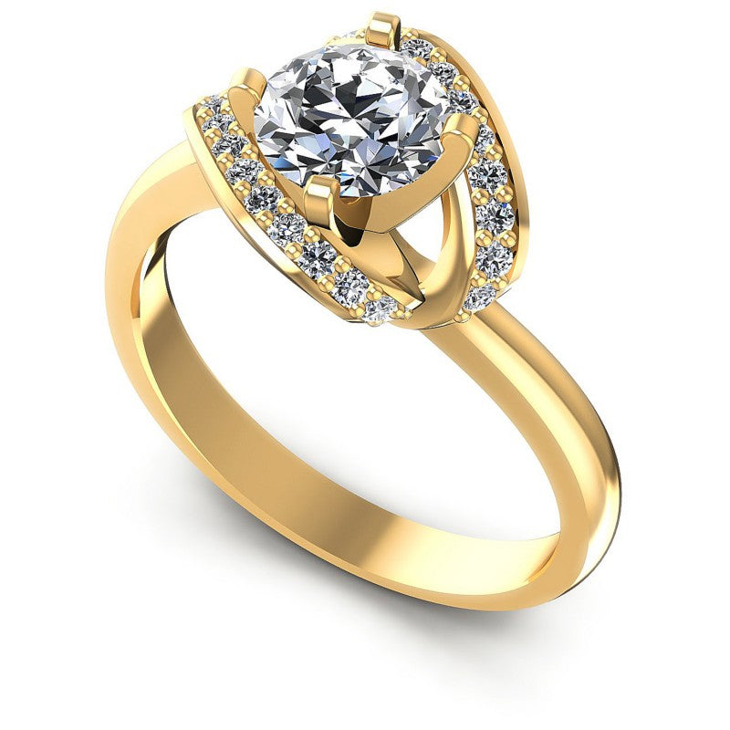 Round Diamonds 0.55CT Engagement Ring in 14KT White Gold