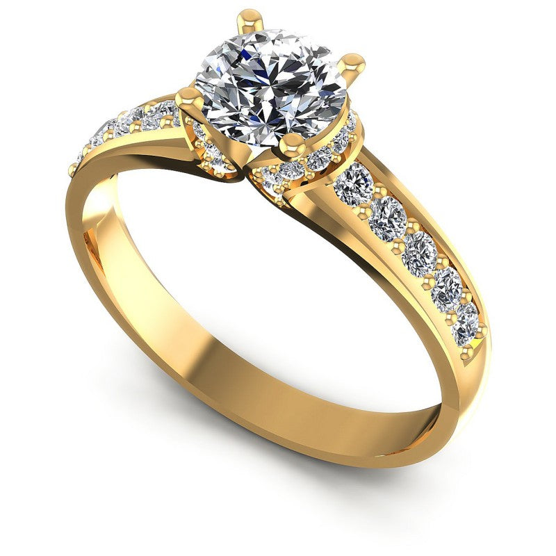 Round Diamonds 0.75CT Engagement Ring in 14KT White Gold