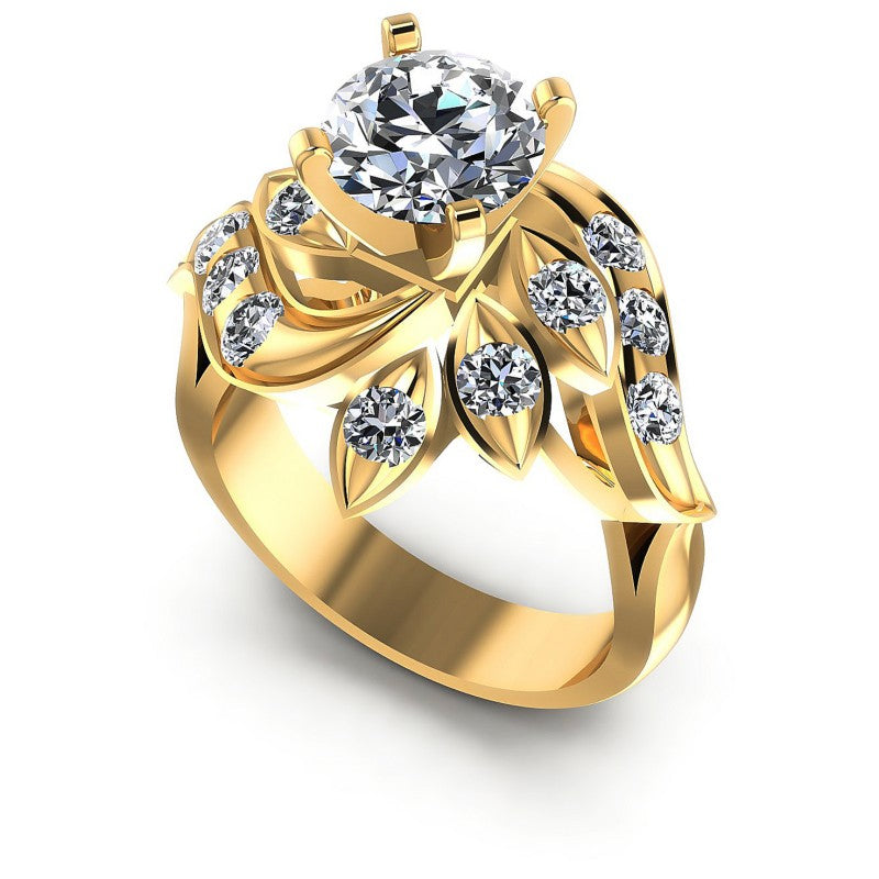Round Diamonds 1.05CT Engagement Ring in 14KT White Gold