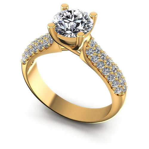 Round Diamonds 0.80CT Engagement Ring in 14KT White Gold