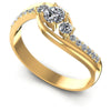 Round Diamonds 0.55CT Three Stone Ring in 14KT White Gold