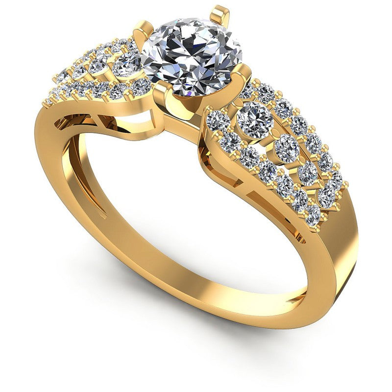 Round Diamonds 0.80CT Engagement Ring in 14KT White Gold