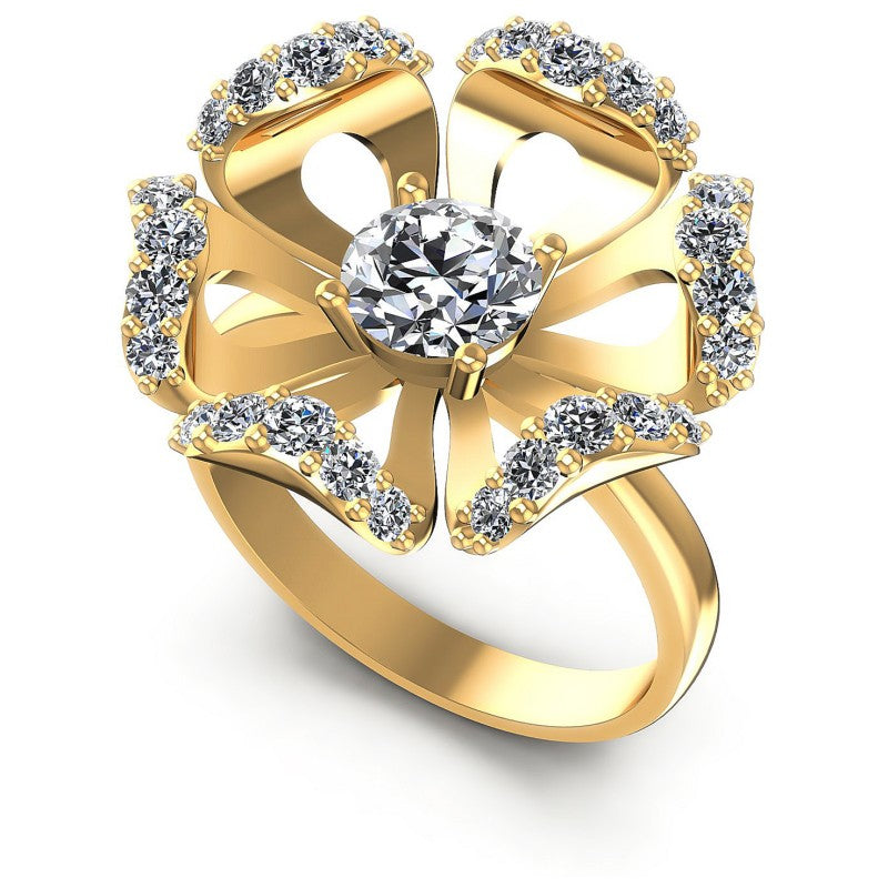 Round Diamonds 1.30CT Engagement Ring in 14KT White Gold