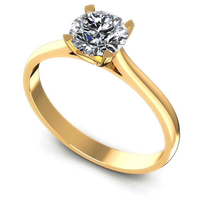 Round Diamonds 0.35CT Solitaire Ring in 14KT White Gold