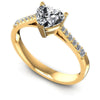 Round and Heart Diamonds 0.55CT Engagement Ring in 14KT White Gold