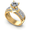 Princess and Round Diamonds 2.10CT Engagement Ring in 14KT White Gold