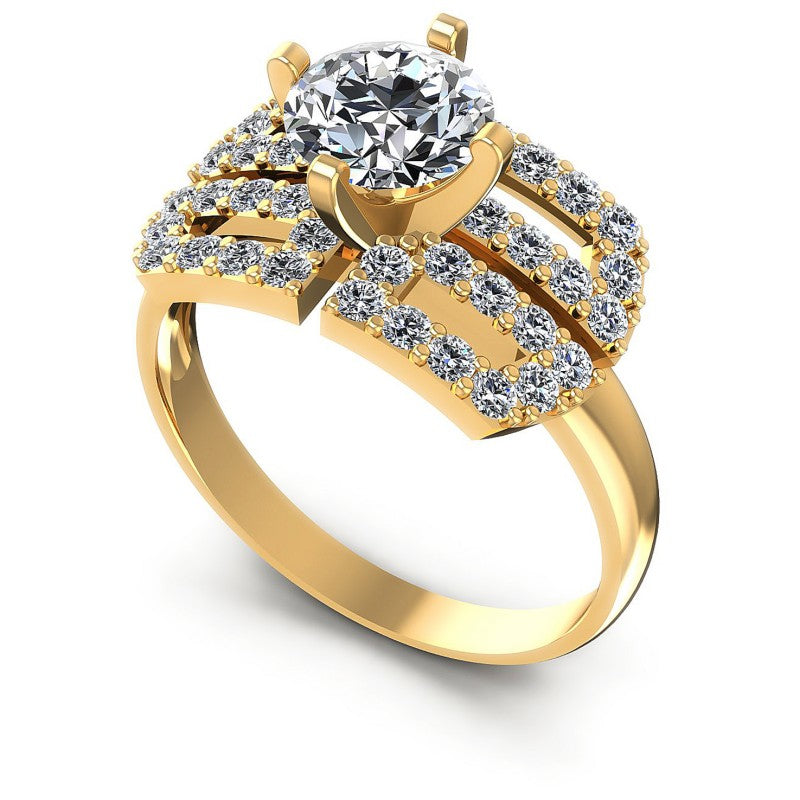 Round Diamonds 1.00CT Engagement Ring in 14KT White Gold