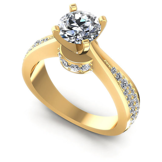 0.95CT Round  Cut Diamonds Engagement Rings