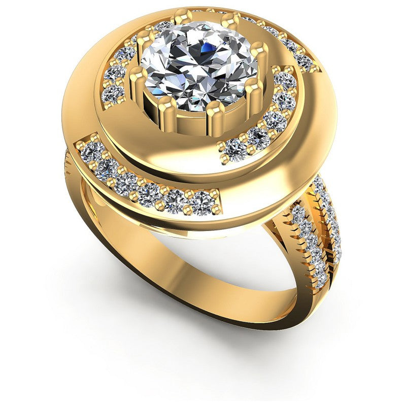 Round Diamonds 0.95CT Engagement Ring in 14KT White Gold