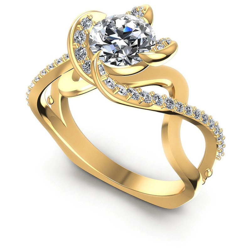 Round Diamonds 0.70CT Engagement Ring in 14KT White Gold