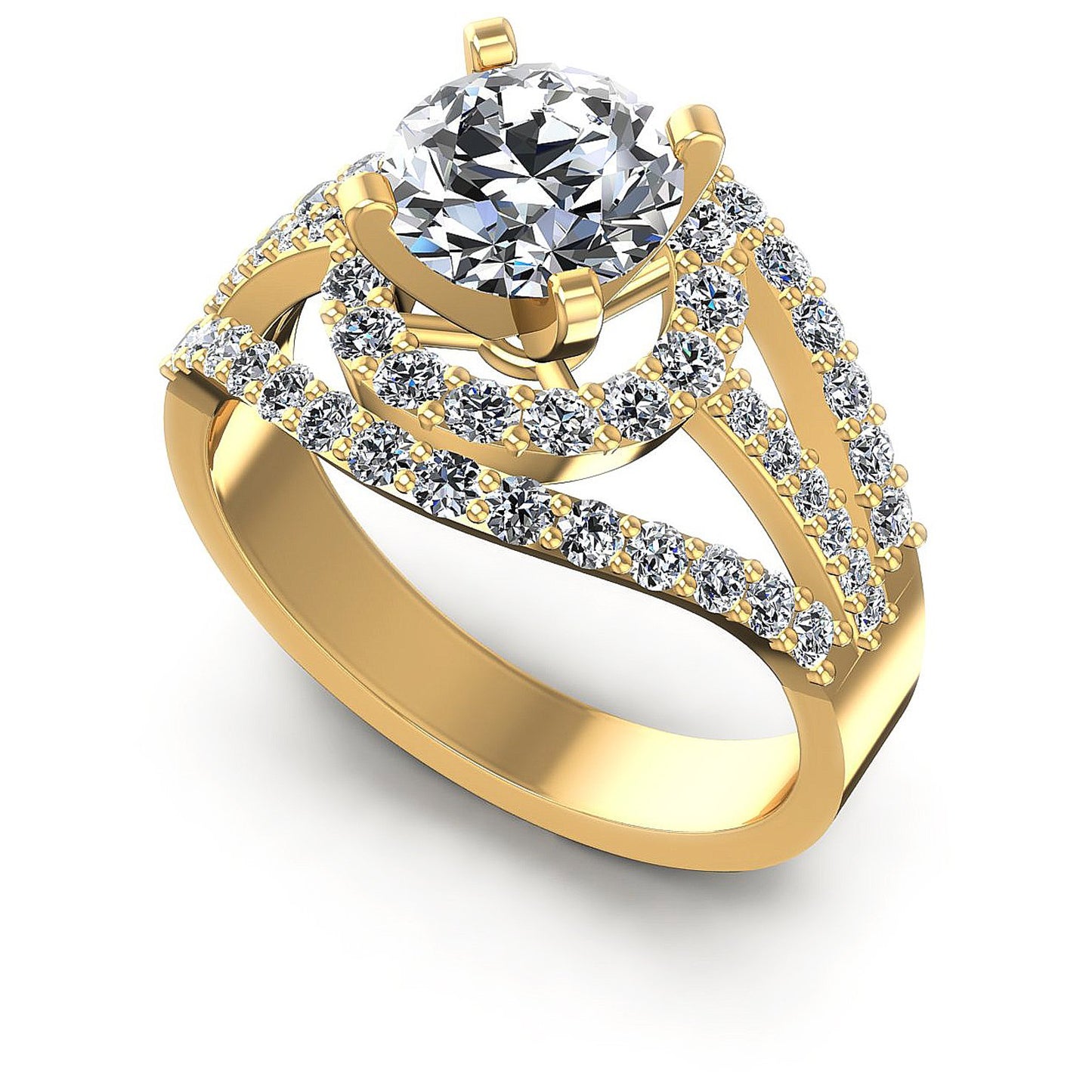 1.15CT Round  Cut Diamonds Engagement Rings