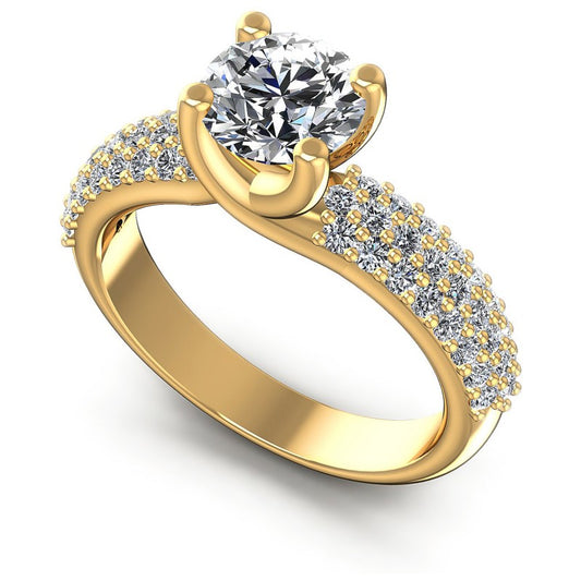 Round Diamonds 1.20CT Engagement Ring in 14KT White Gold