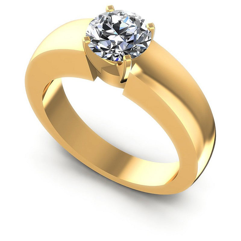 Round Diamonds 0.35CT Solitaire Ring in 14KT White Gold