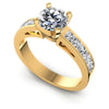 Princess and Round Diamonds 1.55CT Engagement Ring in 14KT White Gold