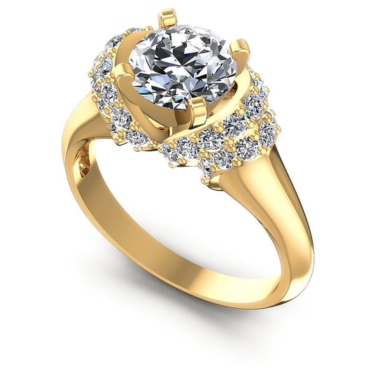 0.95CT Round  Cut Diamonds Engagement Rings