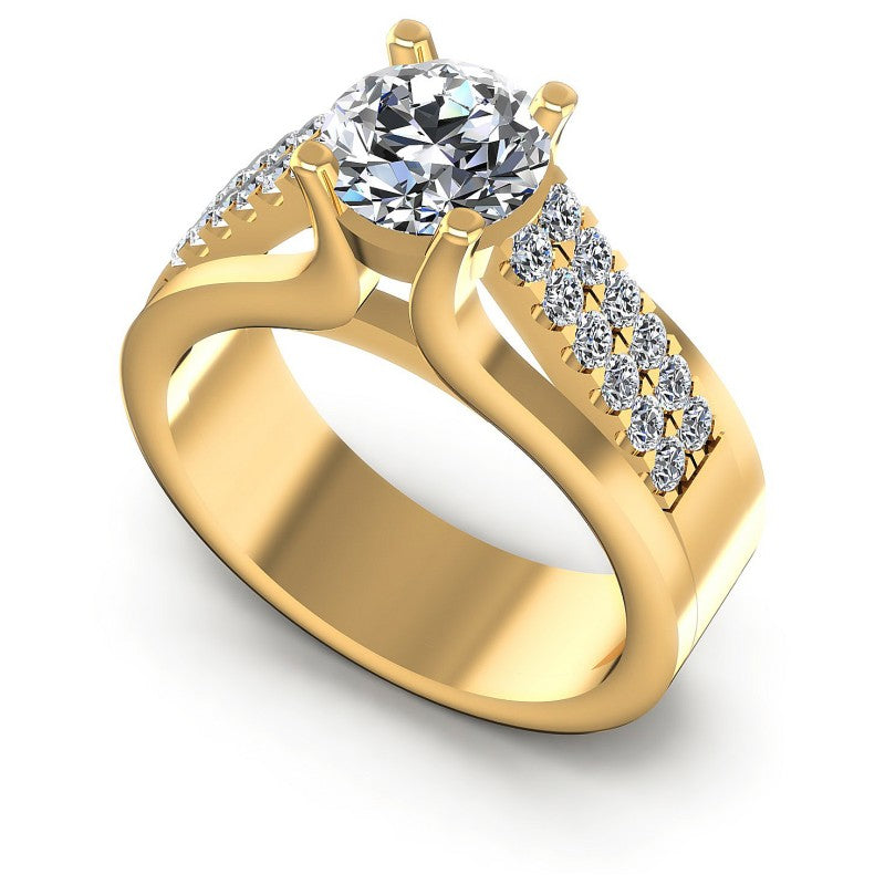 Round Diamonds 0.75CT Engagement Ring in 14KT White Gold