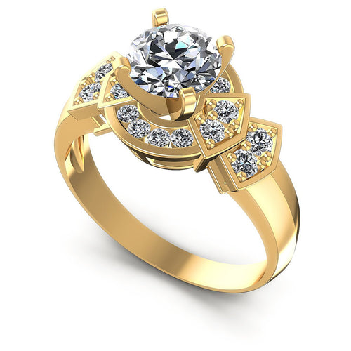 0.75CT Round  Cut Diamonds Engagement Rings