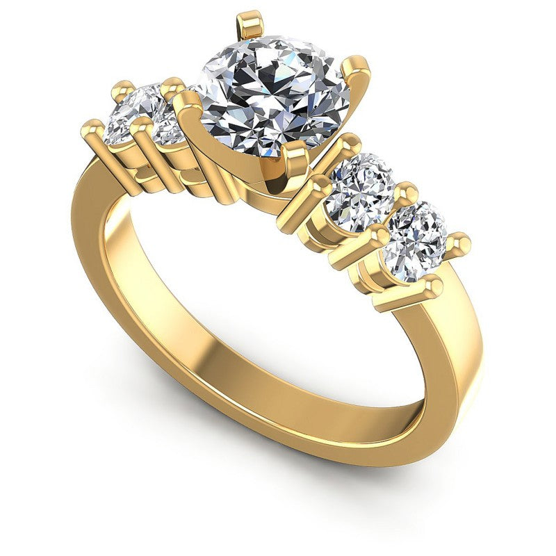 Round Diamonds 1.00CT Engagement Ring in 14KT White Gold