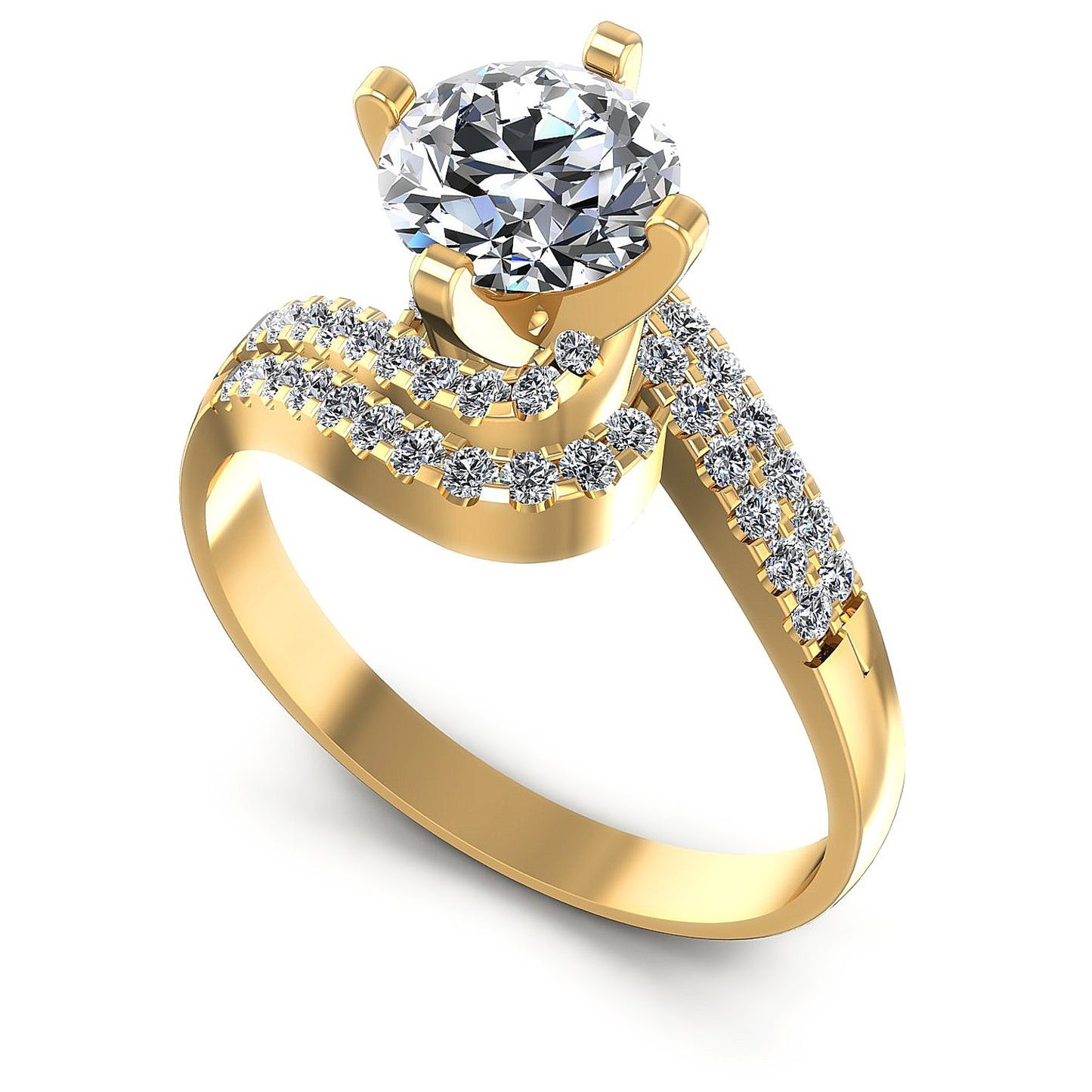 0.75CT Round  Cut Diamonds Engagement Rings