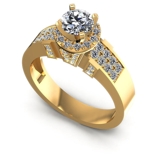 0.85CT Round  Cut Diamonds Engagement Rings