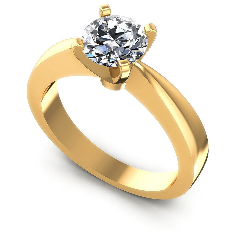 Round Diamonds 0.35CT Solitaire Ring in 14KT White Gold