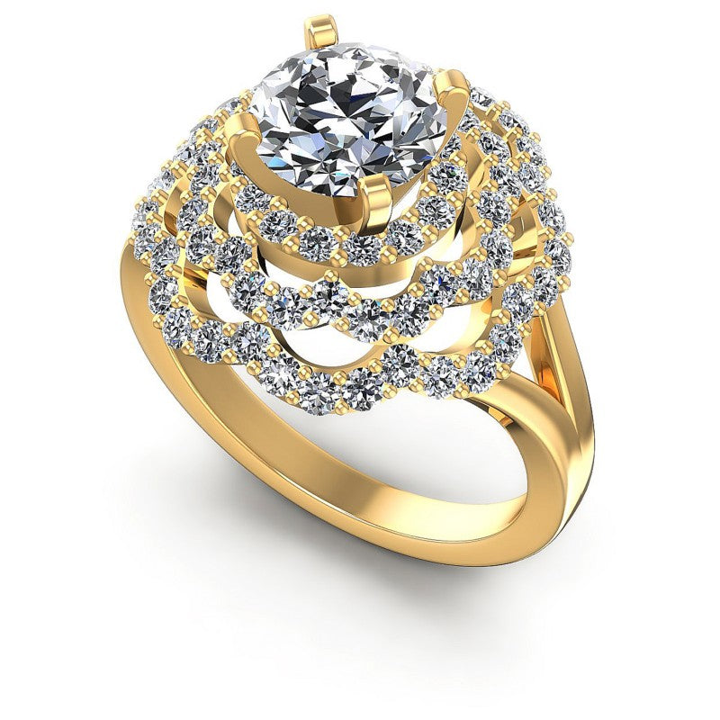 Round Diamonds 1.25CT Engagement Ring in 14KT White Gold