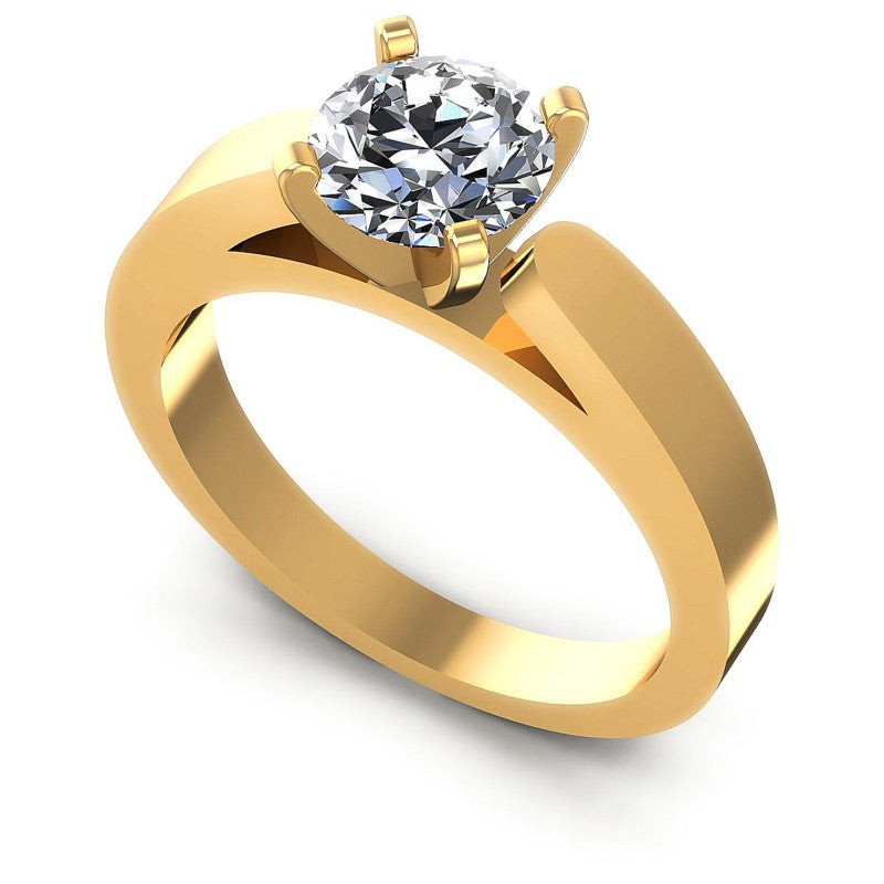 Round Diamonds 0.35CT Solitaire Ring in 14KT White Gold